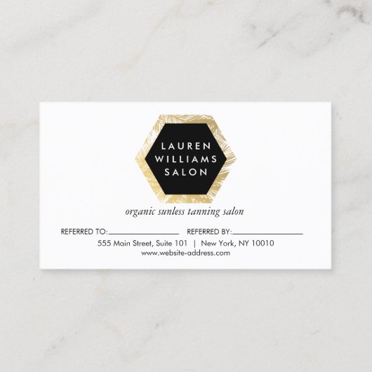 Golden Palms Spray Tanning Logo Noir Référence (Dos)