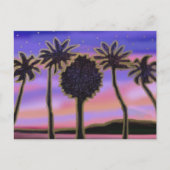 Golden Palms Sunset Briefkaart (Voorkant)