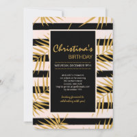 Golden Palms-uitnodiging