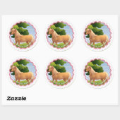 Golden Palomino Pony Ronde Sticker (Vel)