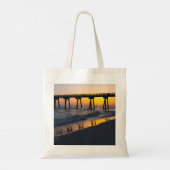 Golden Panama City Beach Zonsondergang Reflectieza Tote Bag (Achterkant)