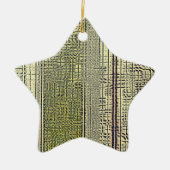 Golden Panes Keramisch Ornament (Voorkant)