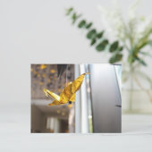 Golden Paper Crane Briefkaart (Staand voorkant)