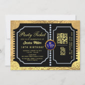 Golden Party qr code Billet Invitation (Devant)