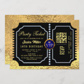 Golden Party qr code Billet Invitation (Devant / Derrière)