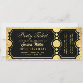 Golden Party Ticket Invitation (Devant)