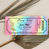 Golden Party Ticket Invitation
