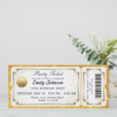 Golden  Party Ticket Invitation  (Debout devant)