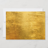 Golden Party Ticket Invitation Kaart (Achterkant)