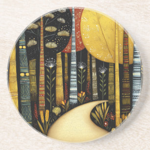 GOLDEN PATH GROVE WHIMSICAL FOREST ART #1 ZANDSTEEN ONDERZETTER