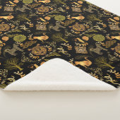 Golden Pattern 03.bw Black BG Sherpa Deken (3/4)