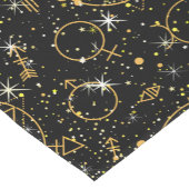 Golden Pattern 05.bw Black BG Korte Tafelloper (Hoek)