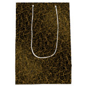 Golden Pattern 09.bw Black BG Medium Cadeauzakje (Achterkant)