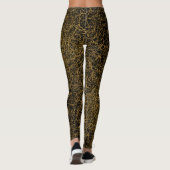 Golden Pattern 09.bw DGreen BG Leggings (Achterkant)