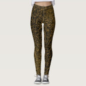 Golden Pattern 09.bw DGreen BG Leggings (Voorkant)
