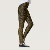 Golden Pattern 09.bw DGreen BG Leggings (Rechts)