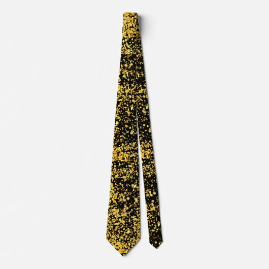 Golden Pattern 11.bw Black BG Stropdas (Voorkant)