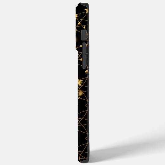 Golden Pattern 14.bw Black BG Case-Mate iPhone Case (Achterkant / Links)