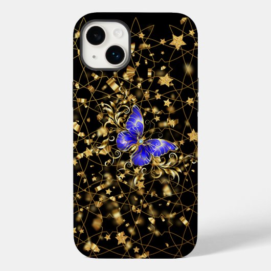 Golden Pattern 14.bw Black BG Case-Mate iPhone Case (Achterkant)