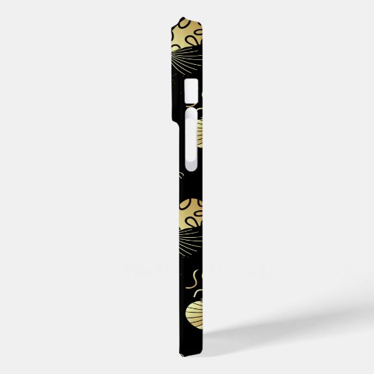 Golden Pattern 16.bw Black BG Case-Mate iPhone Case (Achterkant / Links)