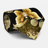 Golden Pattern 16.bw Black BG Stropdas (Opgerold)