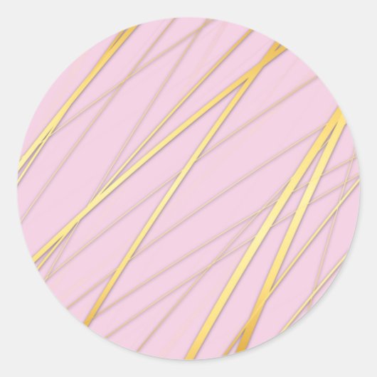 Golden Pattern 2 Ronde Sticker (Voorkant)