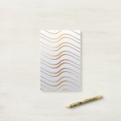 Golden Pattern 3 Post-it® Notes (Op bureau)