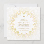 Golden Pattern Invitation Kaart (Voorkant)