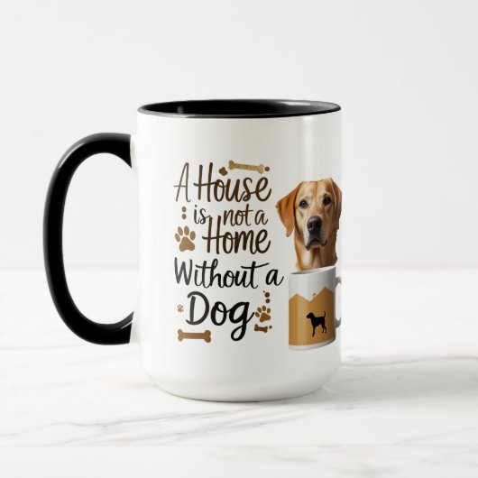 Golden Paw Combo - Dog Home Mug Set (Gauche)