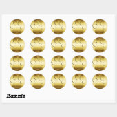 GOLDEN PAW PRINT RONDE STICKER (Vel)