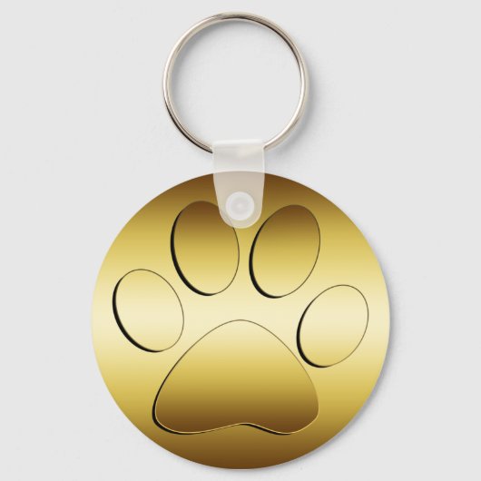 GOLDEN PAW PRINT SLEUTELHANGER (Voorkant)