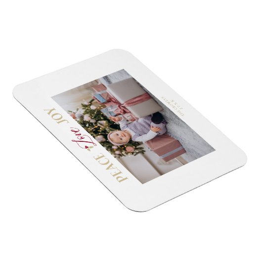 Golden Peace Love Joy minimalistisch kerst Magneet (Rechterzijde)