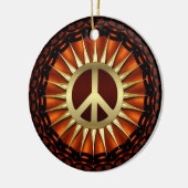 Golden Peace Sunshine Ceramic Ornament (Links)