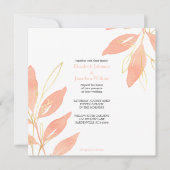 Golden Peach Waterverf bruiloft Kaart (Voorkant)