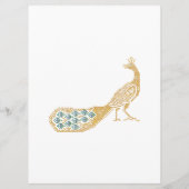Golden Peacock Custom Wedding Menu (Achterkant)
