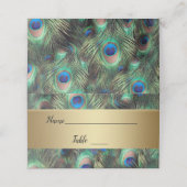 Golden Peacock Feather Wedding (Buitenkant ongevouwen)