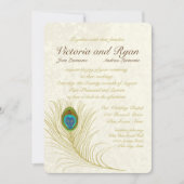 Golden Peacock Feathers Kaart (Voorkant)