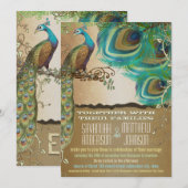 Golden Peacock Feathers Kaart (Voorkant / Achterkant)