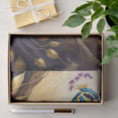 Golden peacock in a golden forest v3 tissuepapier (Geschenk)