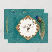 Golden Peacock & Swils - Cartes Numéro de tableau (Devant / Derrière)