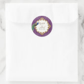 Golden Peacock & Swirls - Sticker Mariage ou sceau (Sac)