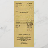 Golden Peacock Trouwprogramma Programma (Achterkant)