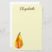Golden Pear Fruit Briefpapier (Voorkant / Achterkant)