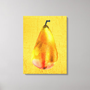 Golden Pear Fruit Canvas Afdruk