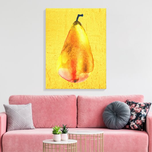 Golden Pear Fruit Canvas Afdruk (Insitu (Woonkamer))
