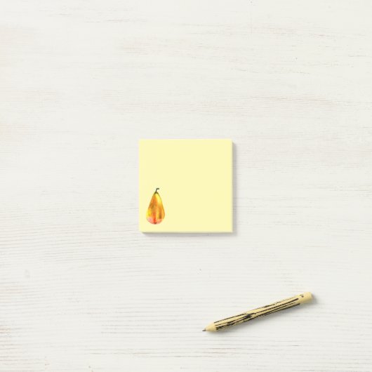 Golden Pear Fruit Post-it® Notes (Op bureau)