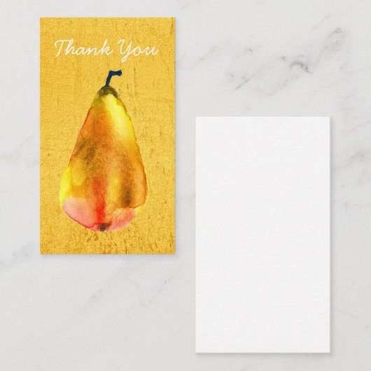 Golden Pear Notitiekaartje (Voorkant / Achterkant)
