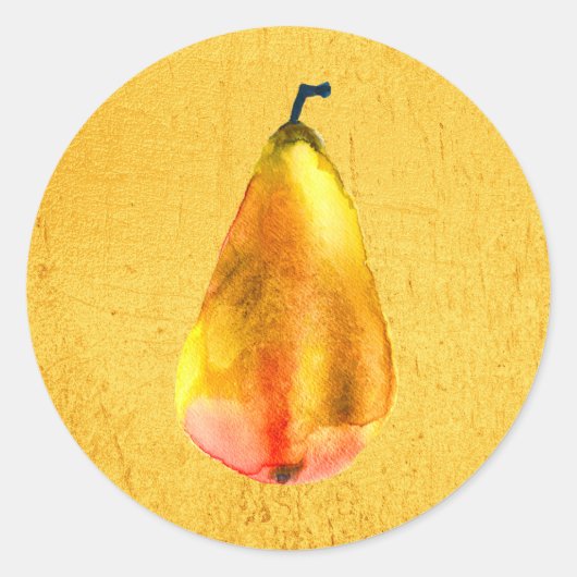 Golden Pear Ronde Sticker (Voorkant)