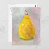 Golden Pear still Life Waterverf Briefkaart (Voorkant / Achterkant)