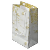 Golden Pearls Gift Bag Klein Cadeauzakje (Voorkant Gekanteld)